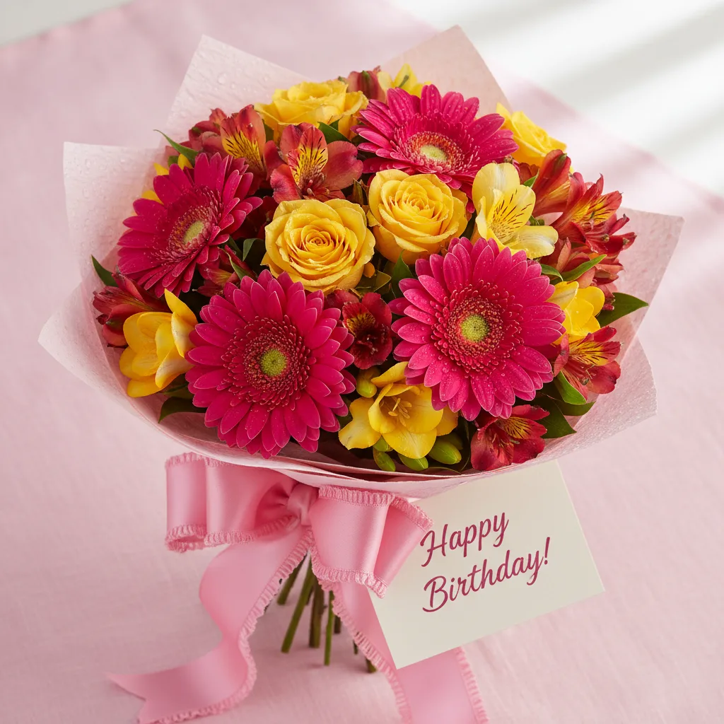 Happy Birthday Celebration Bouquet - $59 - $94 - same-day delivery Austin TX