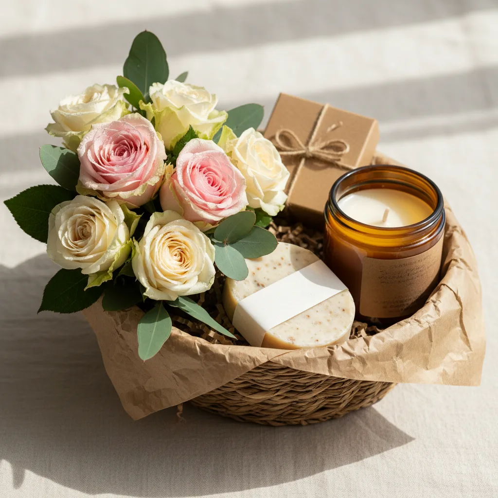 Spa & Flowers Gift Basket - $89 - $129 - same-day delivery Austin TX